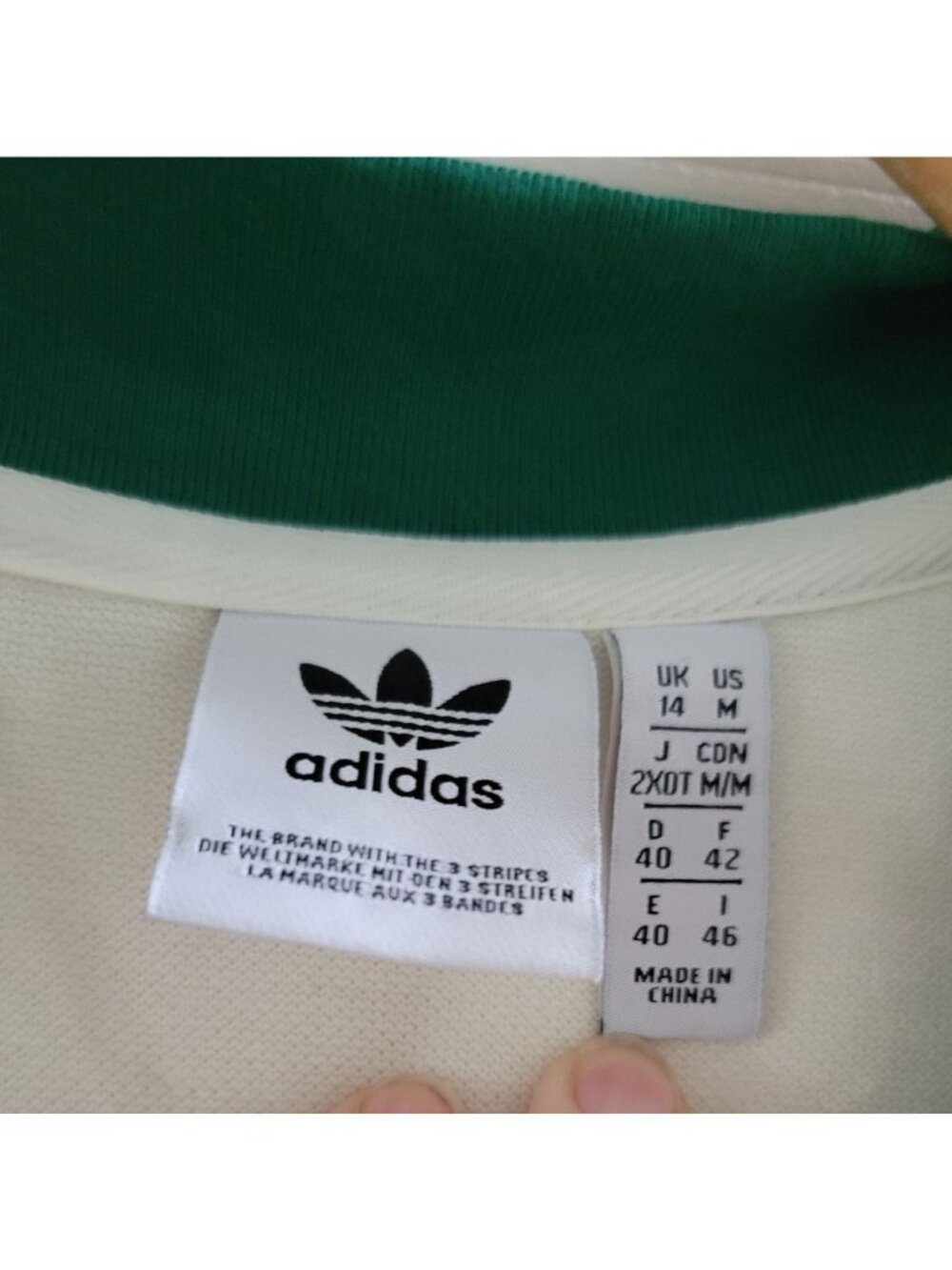 Adidas Originals Tennis Inspired dress size Medium Cream Green Tennis Preppy - Picture 4 of 10